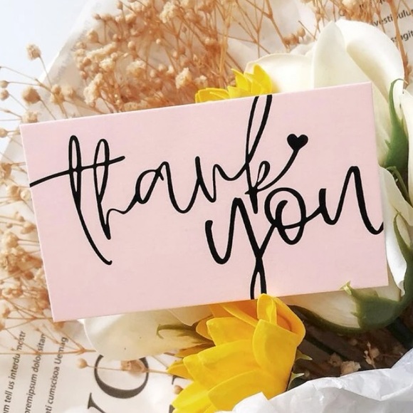 50 PK Pink Thank You Cards 50 Pack Set - Picture 4 of 6